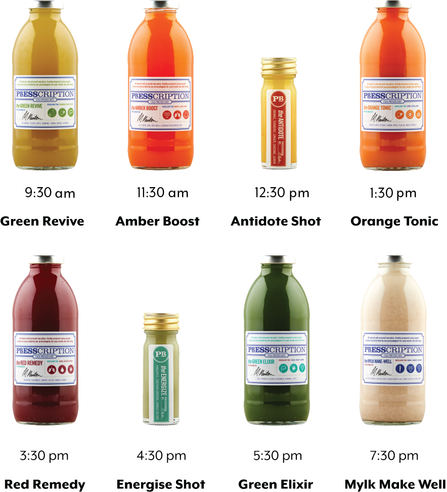 Juices in Signature Juice Cleanse