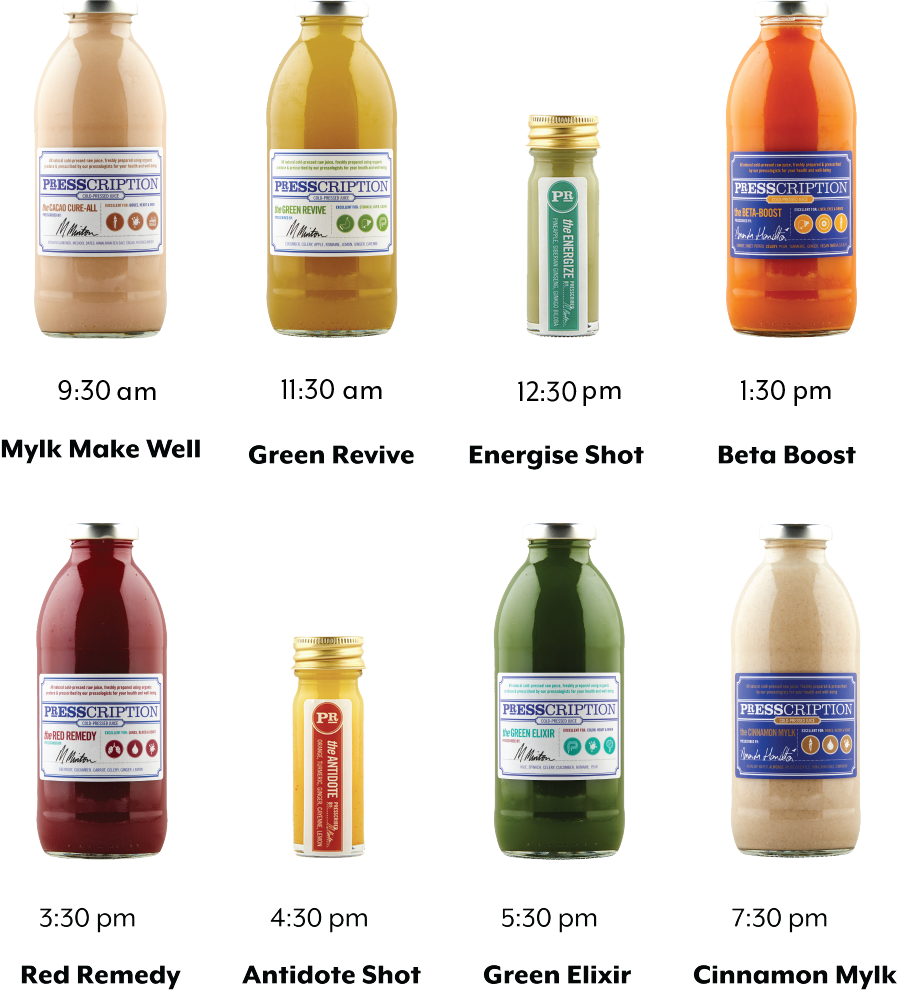 Juices in Active Cleanse