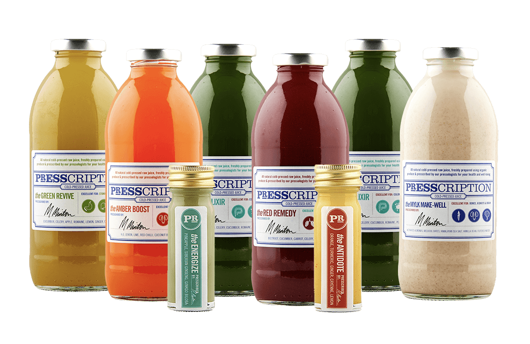 Presscription Juice Intermediate Cleanse. Cold-Pressed Raw Fresh Juice Detox