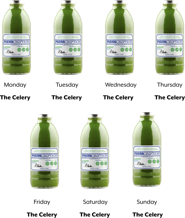 Celery Juice Cleanse Presscription Juices