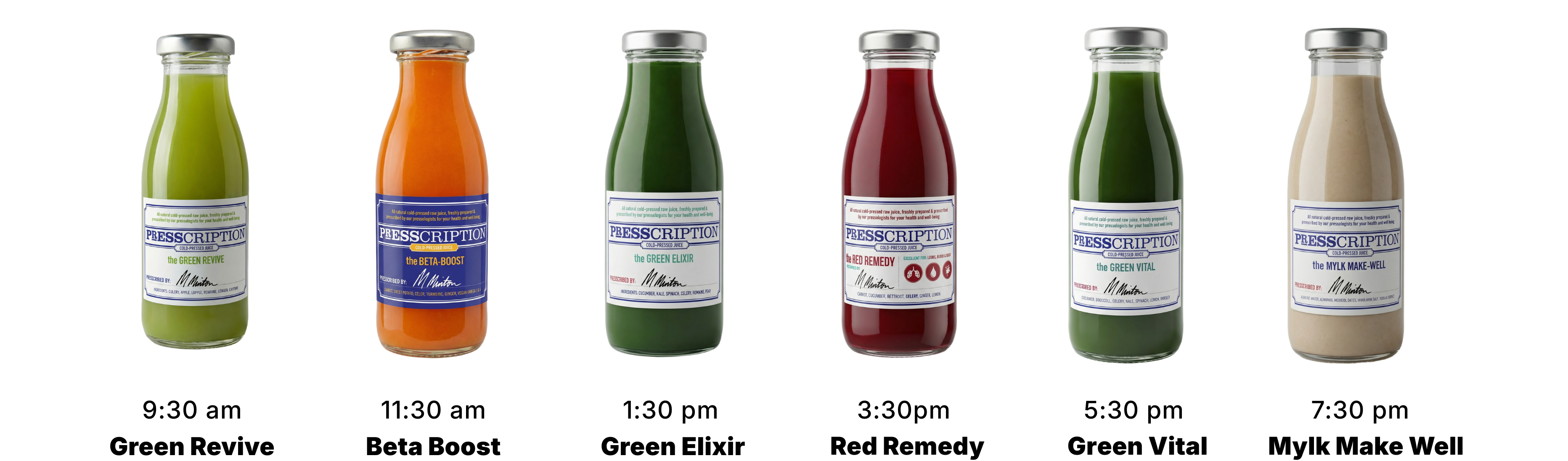 Juices in 5:2 Cleanse (Female)