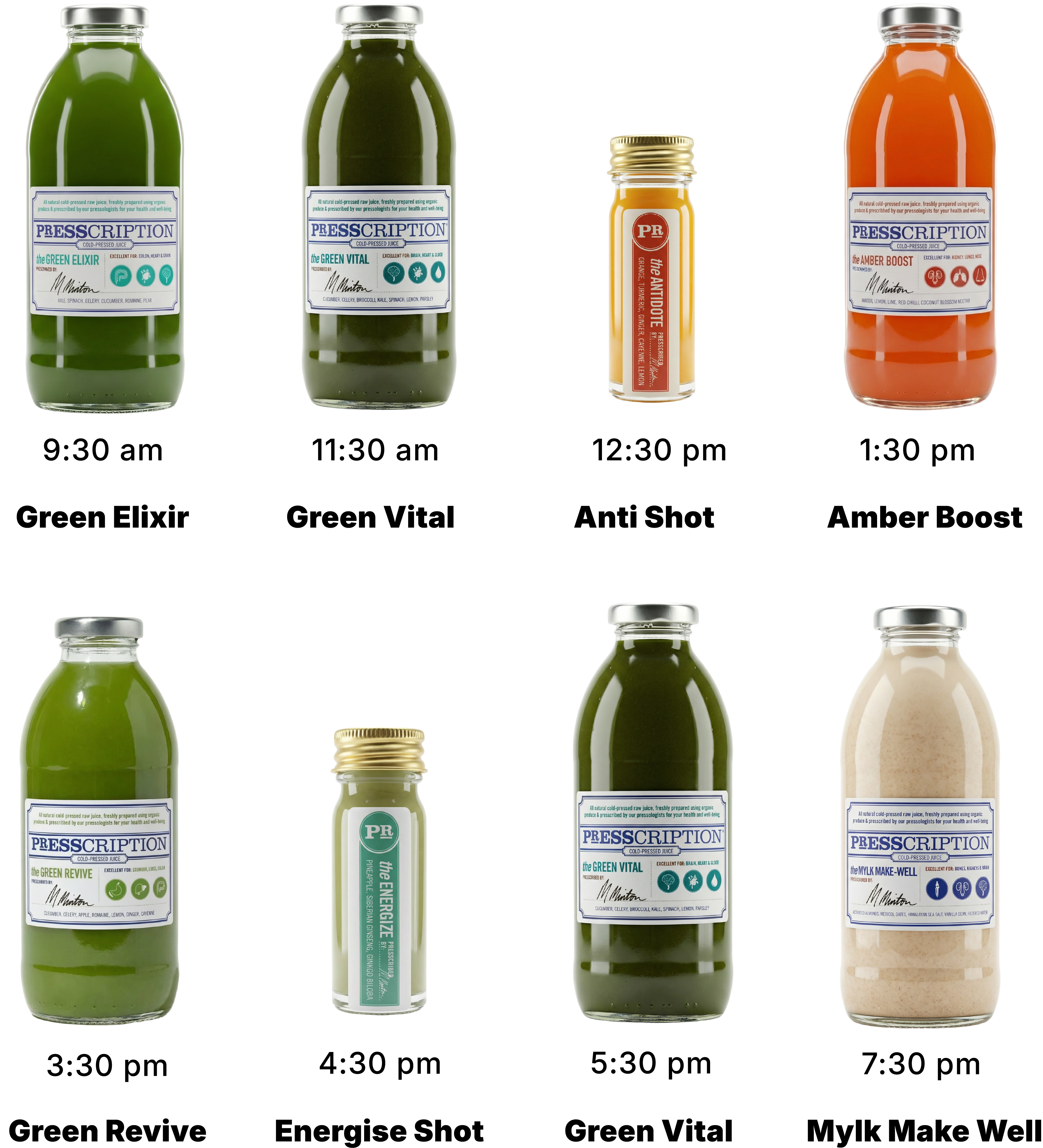 Juices in Advanced Juice Cleanse