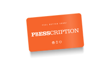 Presscription gift card in orange