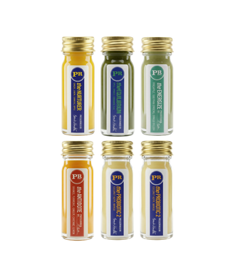 Shot Bundle: six Presscription wellness shots stacked in two rows