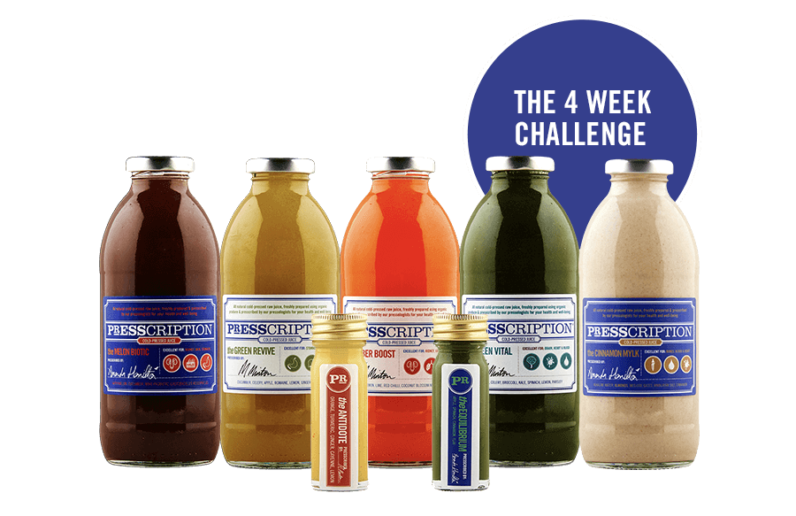 Four week cold-pressed juice cleanse challenge