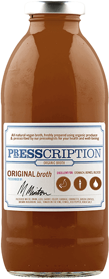 Presscription Soups 500 ML Original Broth. Cold-Pressed Raw Fresh Juice Detox